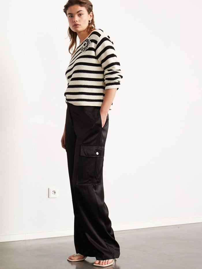 Oui Cargo Trousers Black