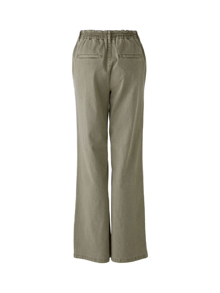 Oui Denim Trousers Dusty Olive