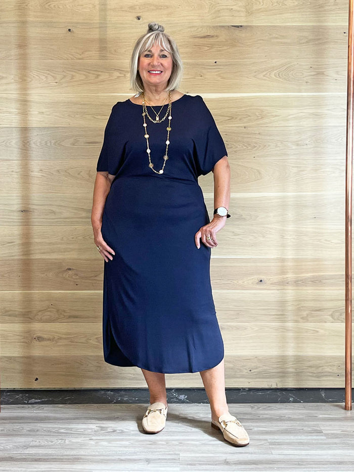 Oui Dress Dark Blue