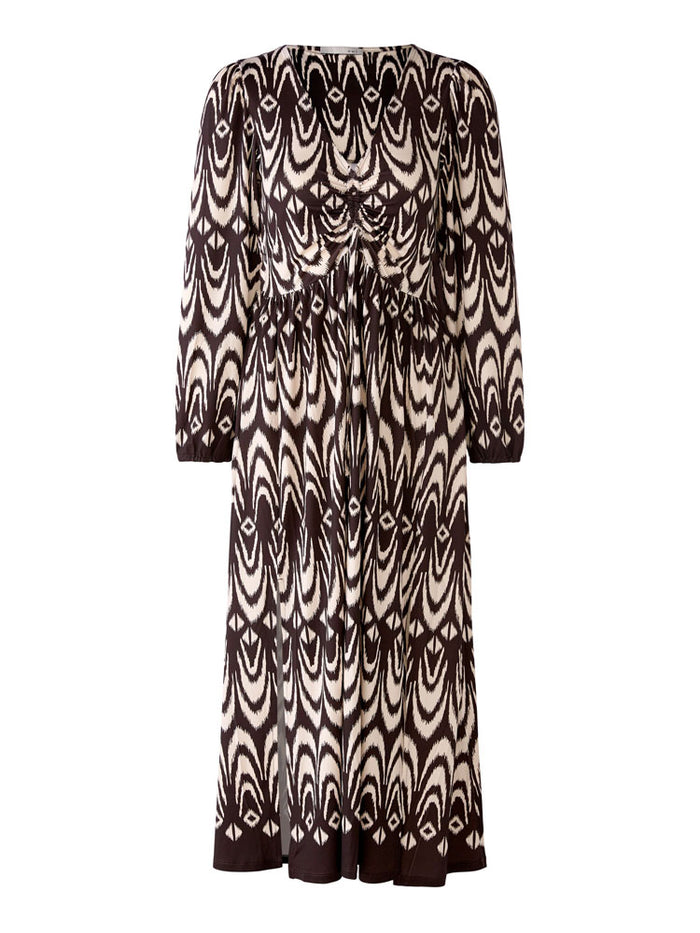 Oui Dress Dark Brown & Stone