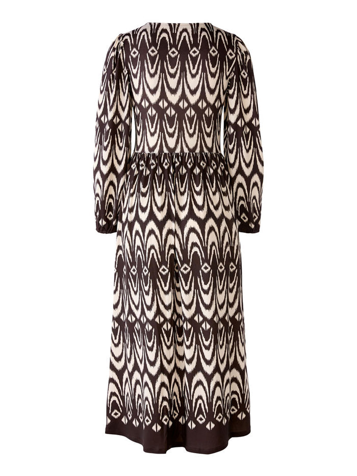 Oui Dress Dark Brown & Stone