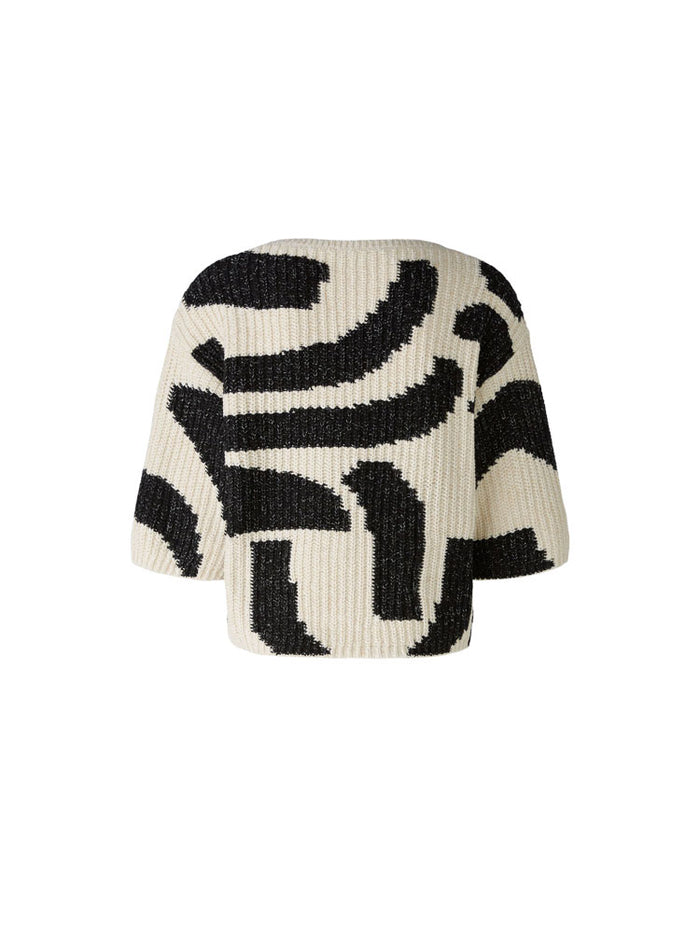 Oui Jumper Off White & Black