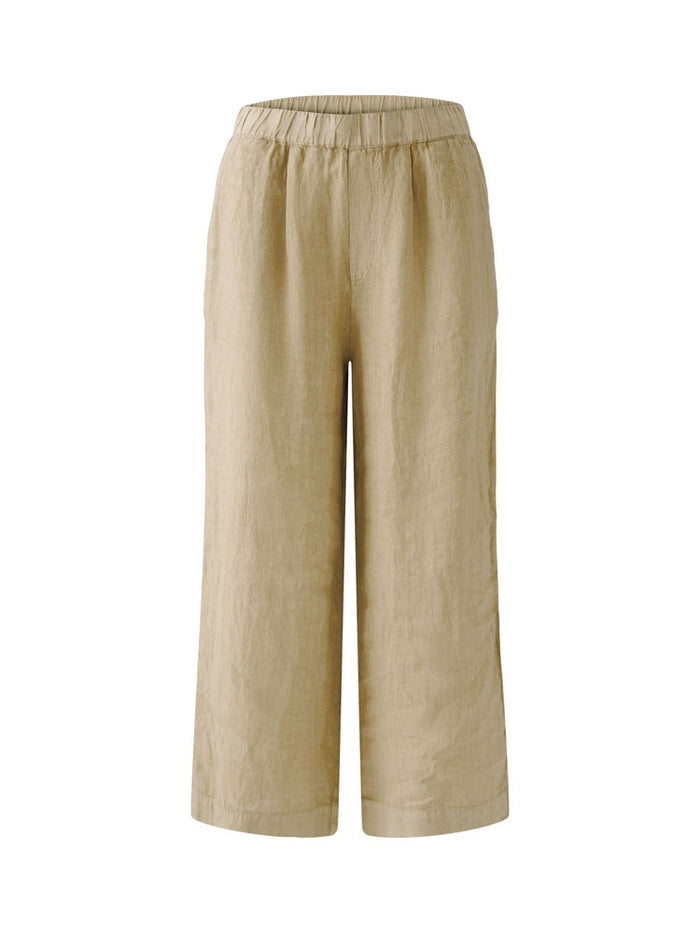 Oui Linen Trousers Camel