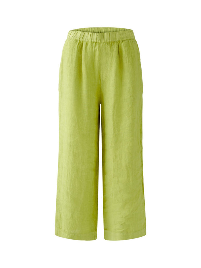 Oui Linen Trousers Pea Green