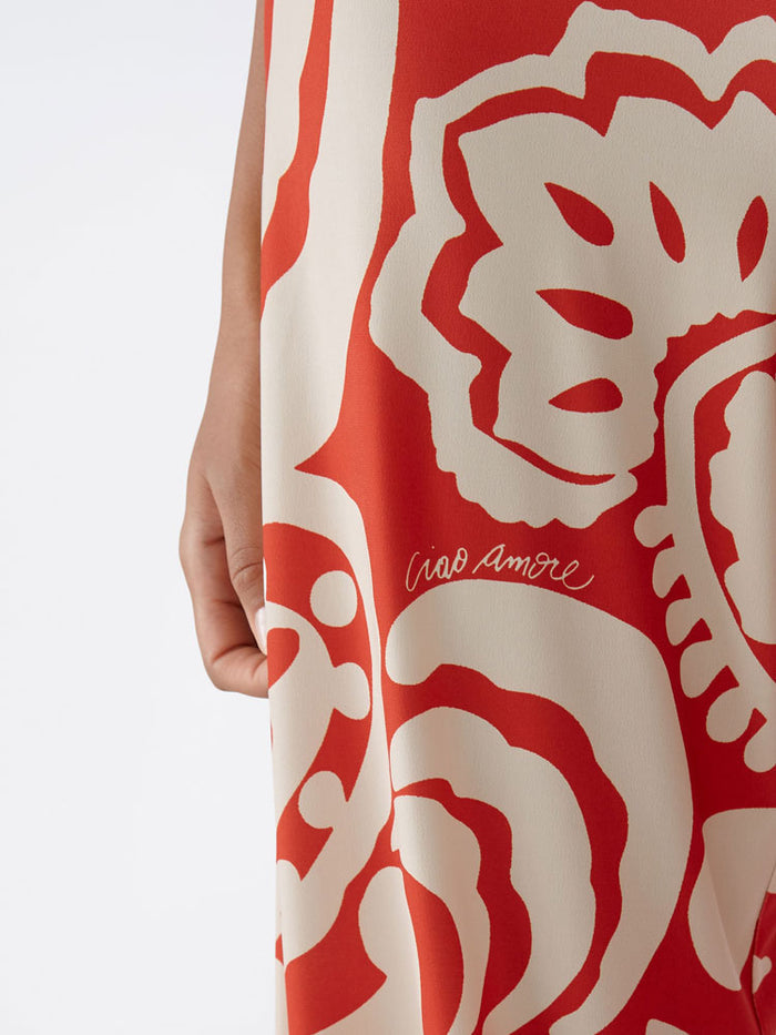 Oui Marlene Trousers Red & White
