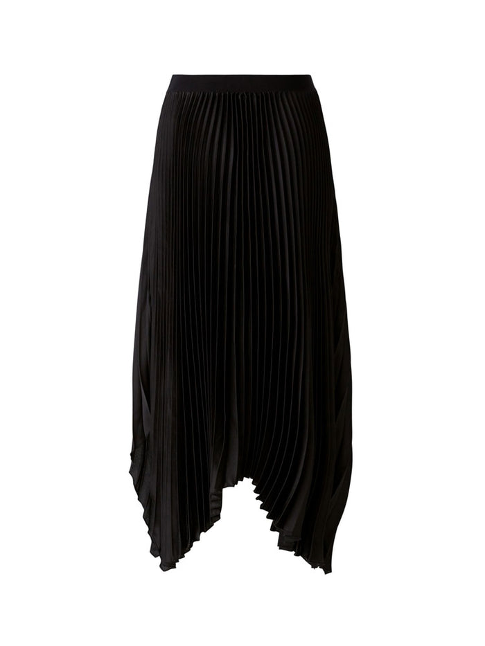 Oui Pleated Midi Skirt Black