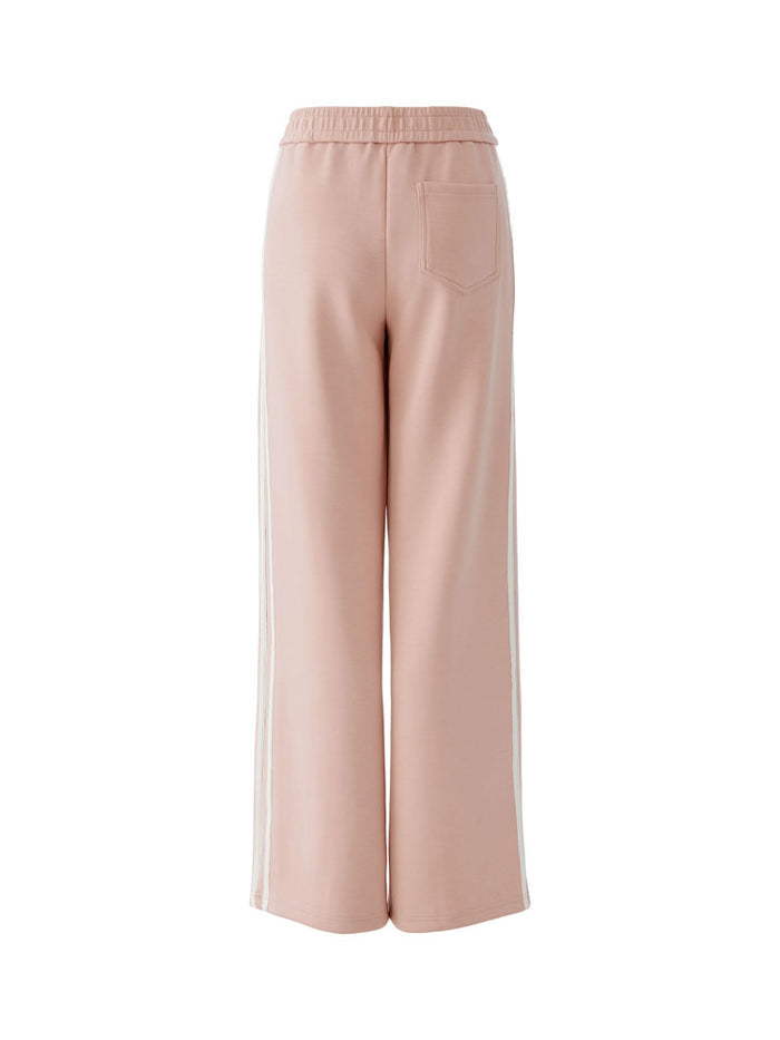 Oui Side Stripe Trousers Rose White