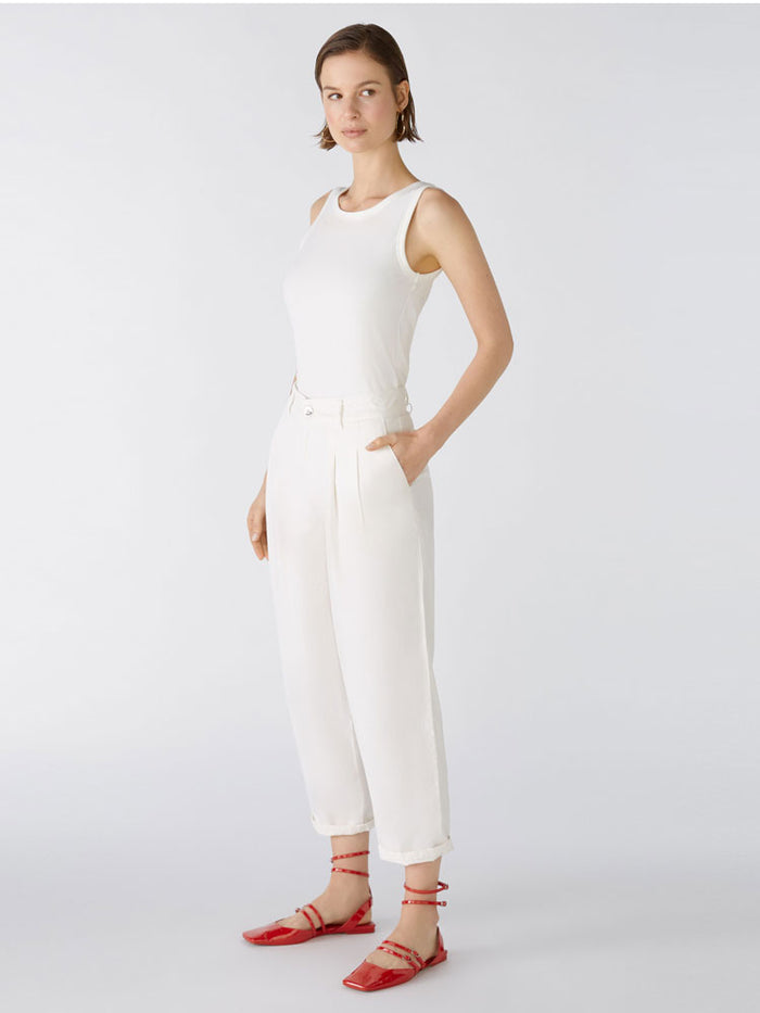Oui The Relaxed Trousers Off White
