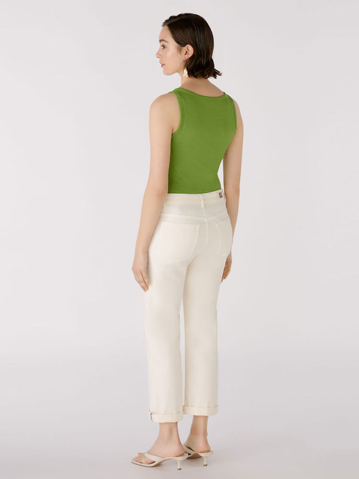 Oui The Straight Jeans Off White