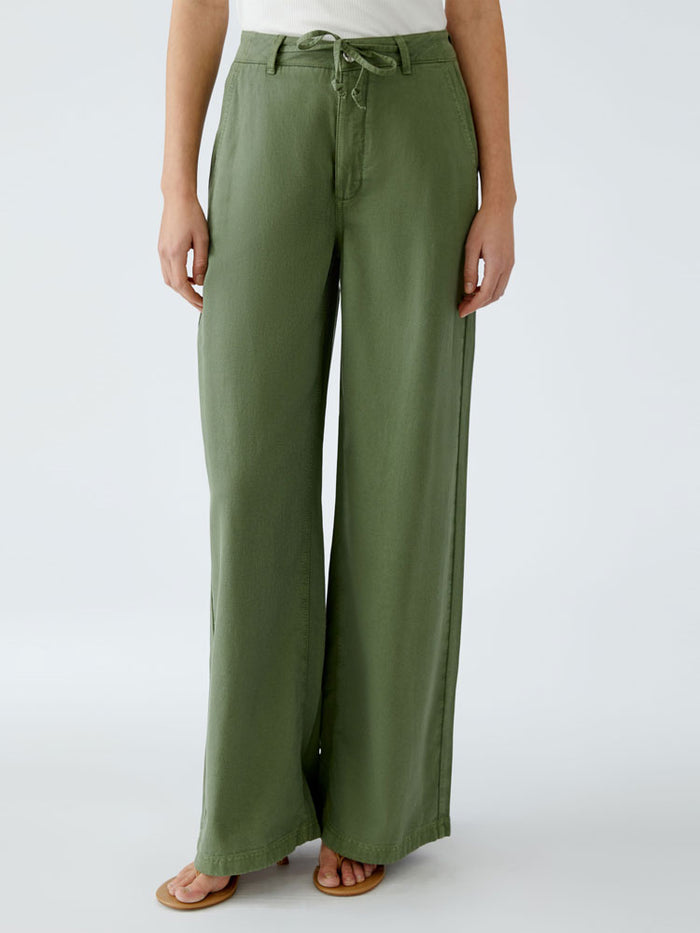 Oui Trousers Shaded Moss