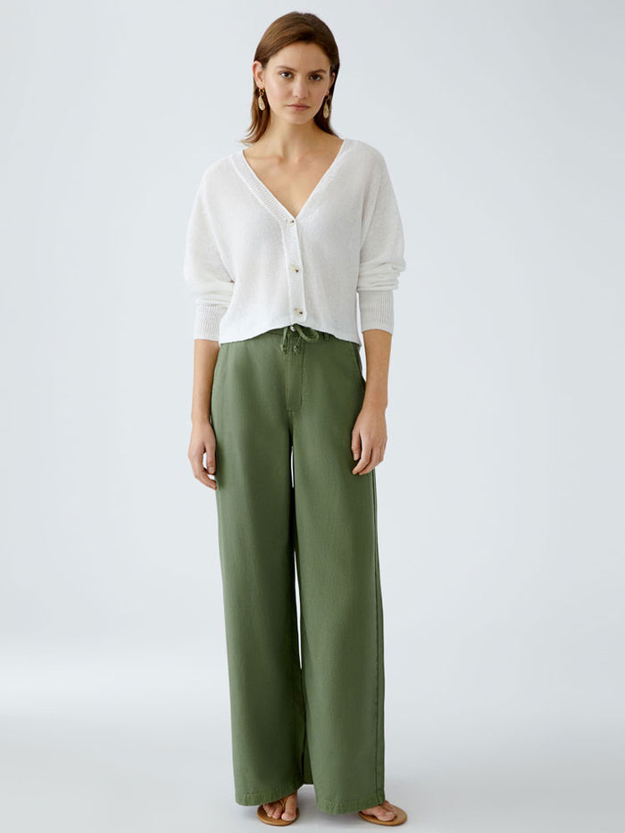 Oui Trousers Shaded Moss