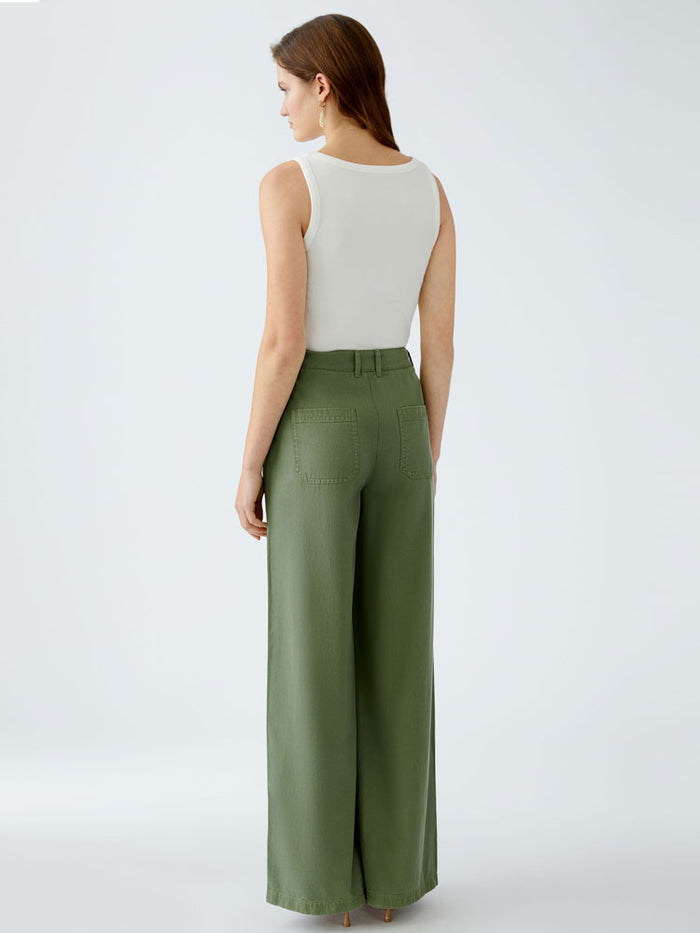 Oui Trousers Shaded Moss