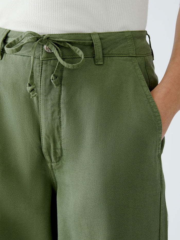 Oui Trousers Shaded Moss