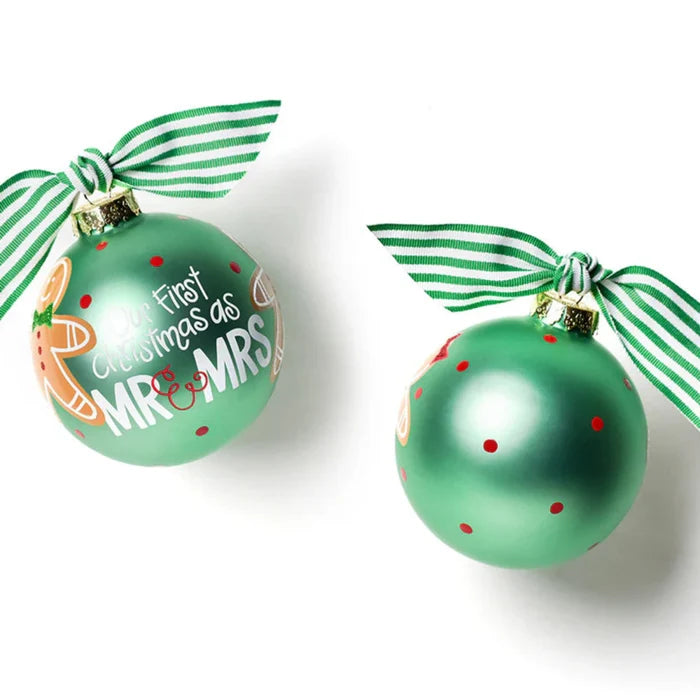 Our First Christmas as Mr. & Mrs. Gingerbread Ornament