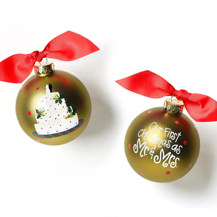 Our First Christmas Wedding Cake Ornament