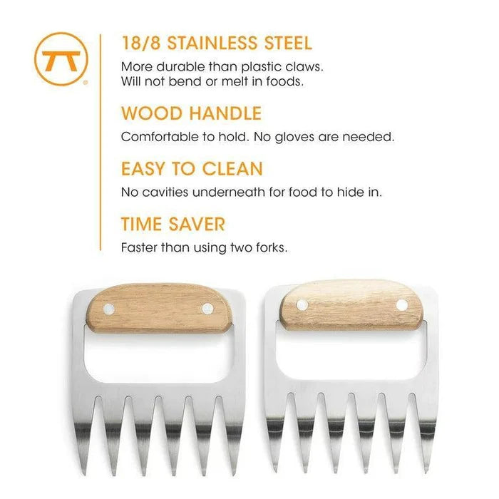 Outset Bear Claws with Acacia Wood Handles Outset Indigo Pool Patio BBQ