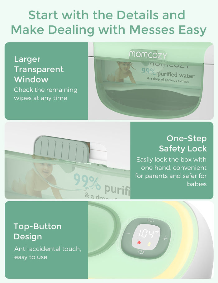 Pack Soins Bébé : Aspirateur nasal électrique + Lime à ongles électrique pour bébé + Chauffe-lingettes