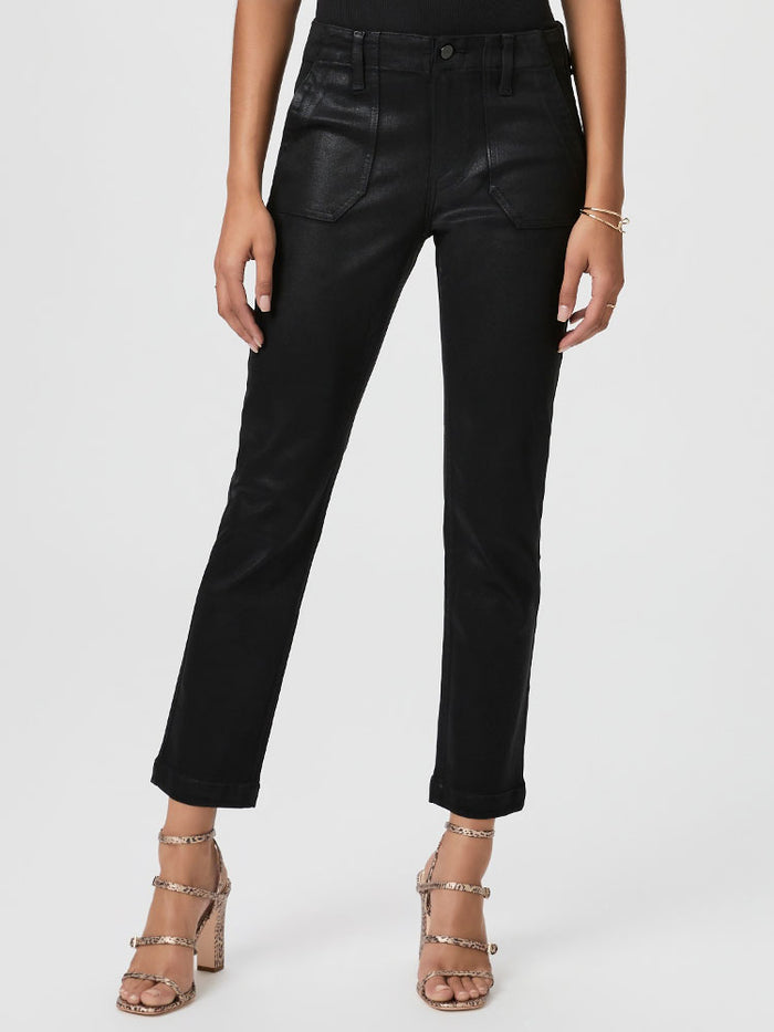 Paige Mayslie Ankle Coated Jeans Black Fog