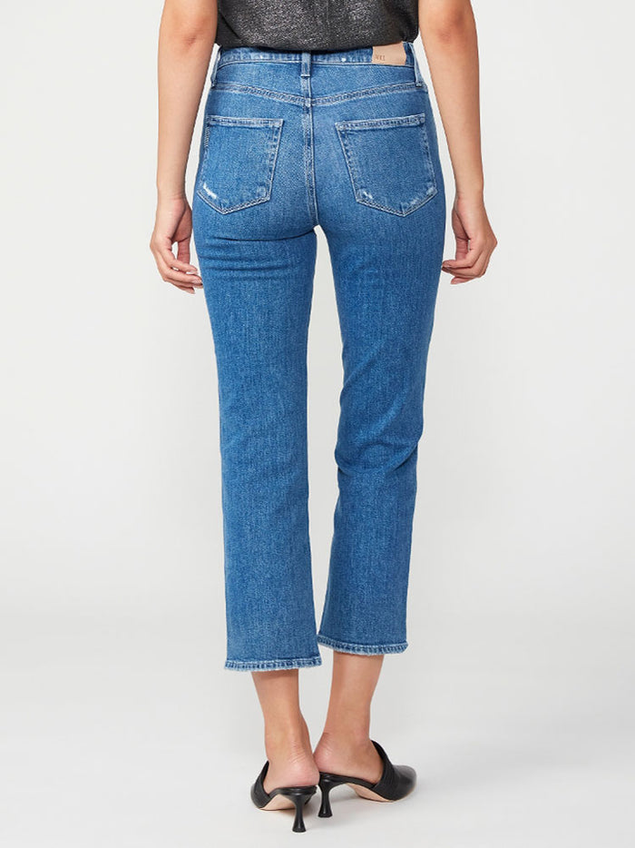 Paige Sarah Straight Ankle Jeans in Rural Distressed