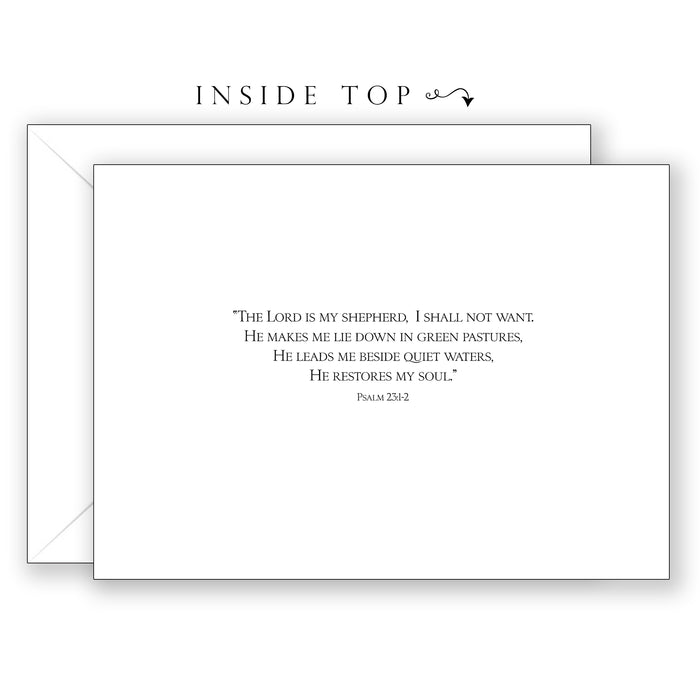 Peaceful Pond (Psalm 23: 1-2) - Sympathy Card