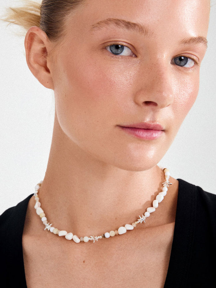 Pilgrim Prism Beaded Necklace Gold