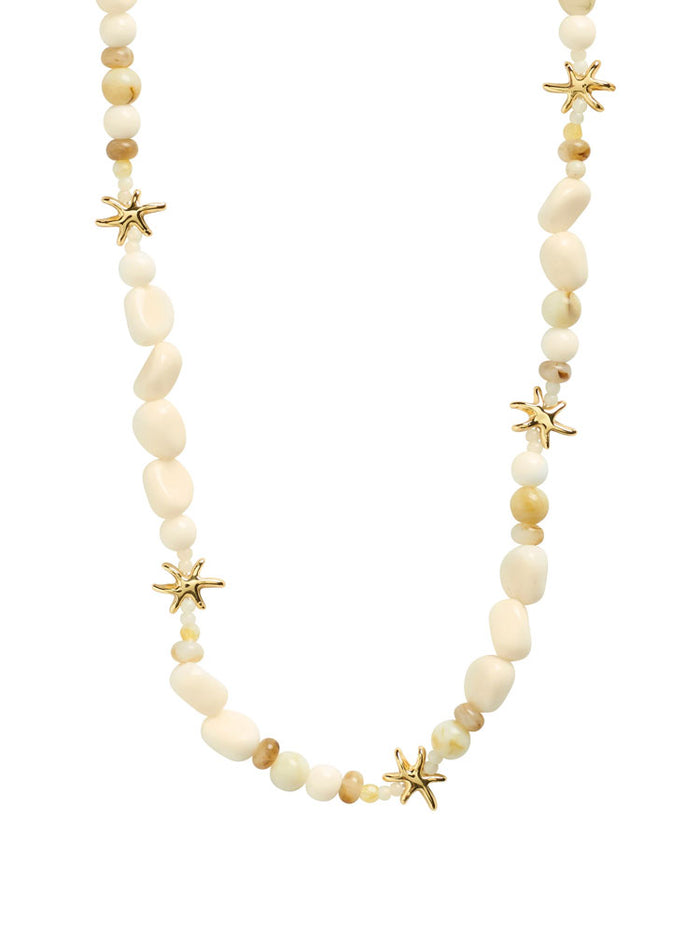 Pilgrim Prism Beaded Necklace Gold