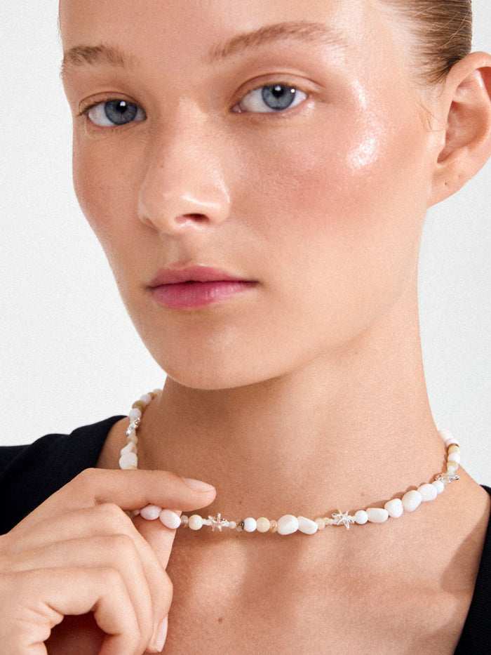 Pilgrim Prism Beaded Necklace Gold