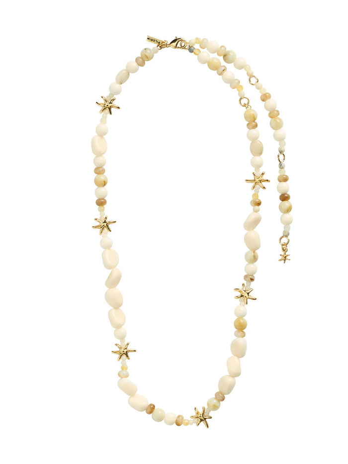 Pilgrim Prism Beaded Necklace Gold