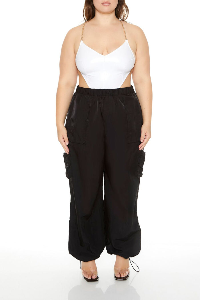 Plus Size Cutout Chain Bodysuit