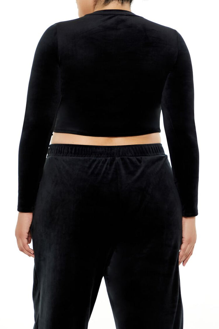 Plus Size Velour Crop Top