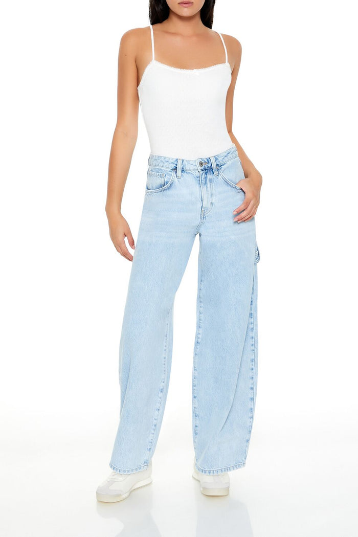 Pointelle Bow Cami Bodysuit