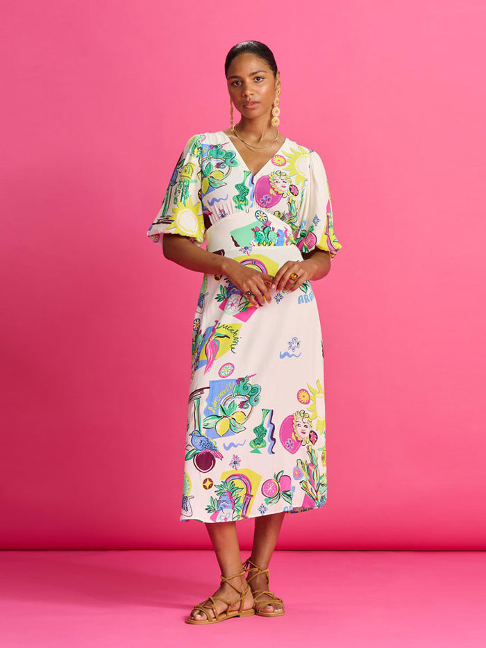Pom Dress Sicilian Love