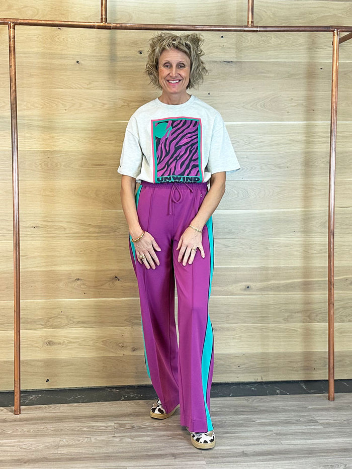 Pom Trackpants Colourblock Wild Purple
