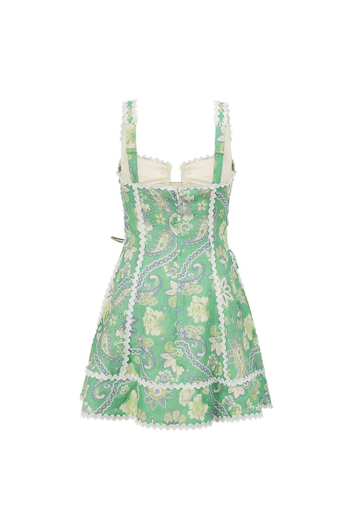 Poppy Pine Mini Dress - Green