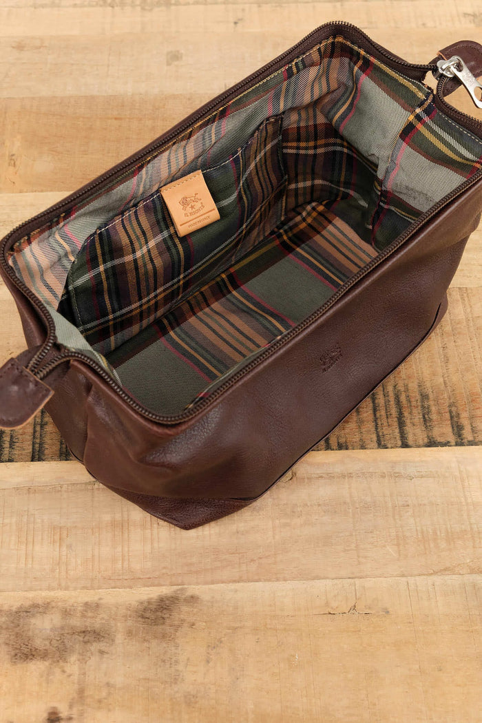 Il Bisonte Accessories Bags Populonia Cowhide Beauty Case in Caffe Caffe