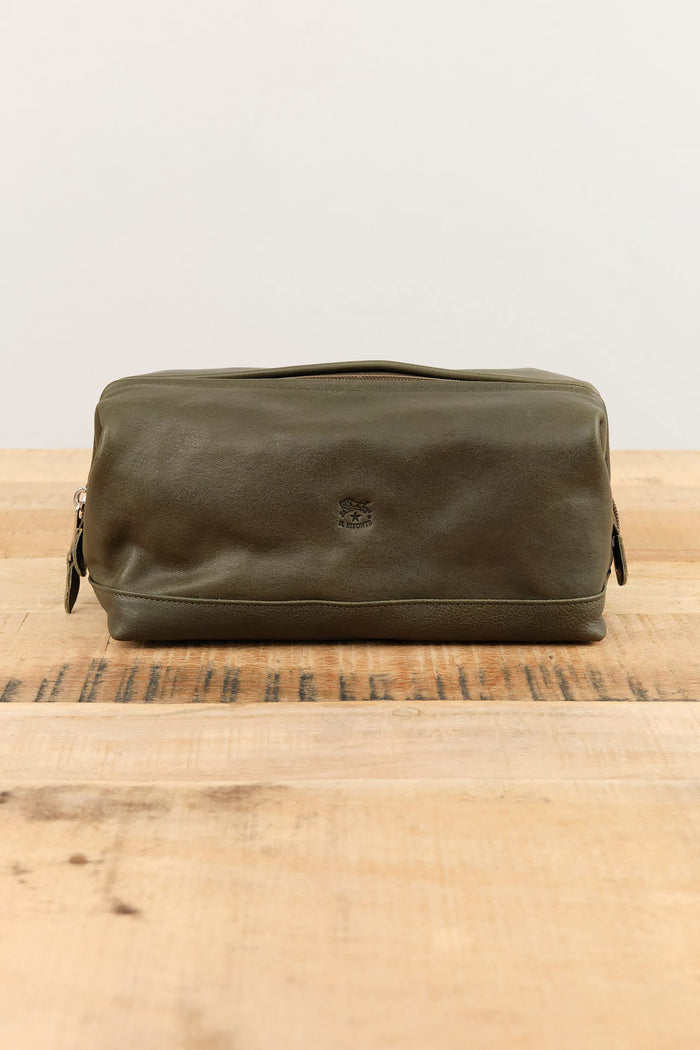 Il Bisonte Accessories Bags Populonia Cowhide Beauty Case in Forest Forest