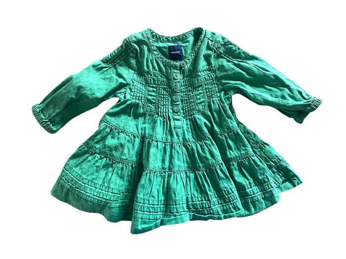 Pre-Loved Baby Gap Green Dress*3-6 Months - Deer Creek Mercantile