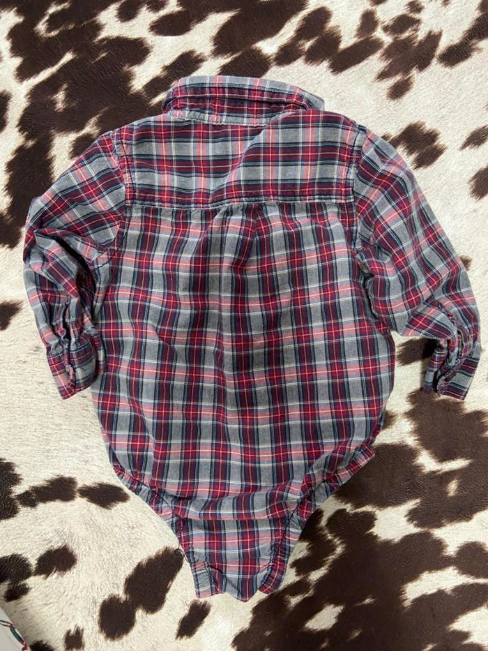 Pre-Loved Baby Gap Plaid Bodysuit *12-18 Months - Deer Creek Mercantile