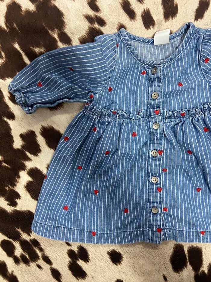 Pre-Loved Baby Girls Gap Heart Dress *3-6 Months - Deer Creek Mercantile