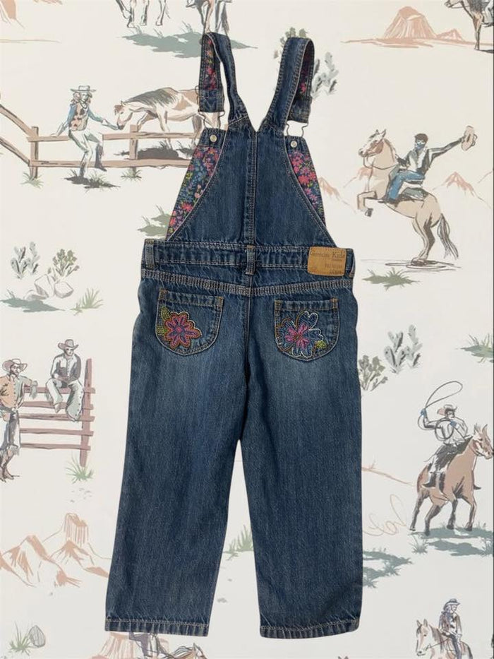 Pre-Loved Genuine Kids Oshkosh Floral Denim Overalls *Size 24 Months - Deer Creek Mercantile