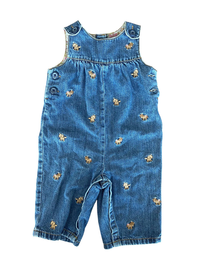 Pre-Loved Girls Horse Romper Overalls 3-6 Months - Deer Creek Mercantile