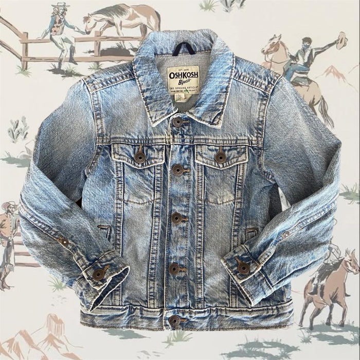 Pre-Loved Light Wash OshKosh Denim Jacket *Size 4T - Deer Creek Mercantile