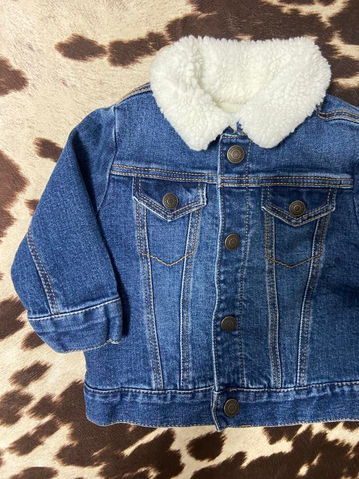 Pre-Loved Old Navy Denim + Sherpa Jean Jacket *6-12 Months - Deer Creek Mercantile