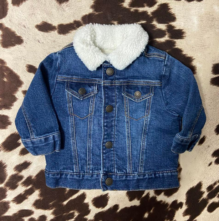 Pre-Loved Old Navy Denim + Sherpa Jean Jacket *6-12 Months - Deer Creek Mercantile