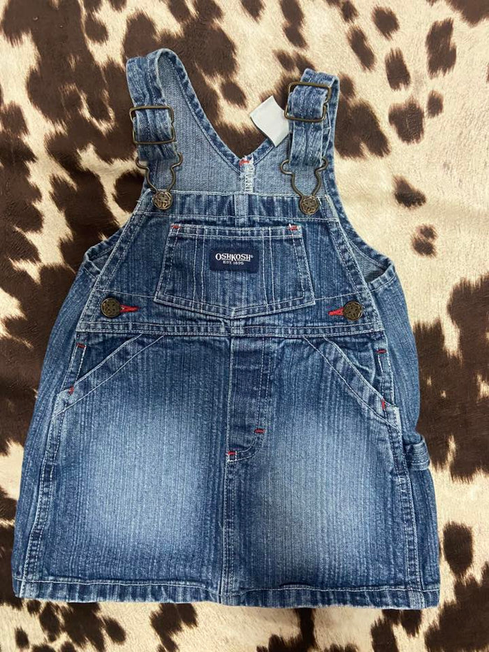 Pre-Loved Oshkosh B' Gosh Denim Dress W/ Red Stitch *12 Months - Deer Creek Mercantile