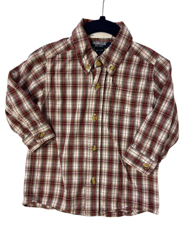 Pre-Loved Oshkosh Plaid Baby Boys Shirt *24 Months - Deer Creek Mercantile