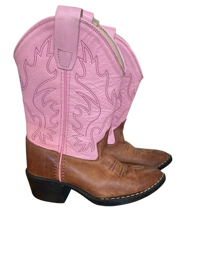 Pre-Loved Pink Cowboy Boots *Size 10S (Old West) - Deer Creek Mercantile