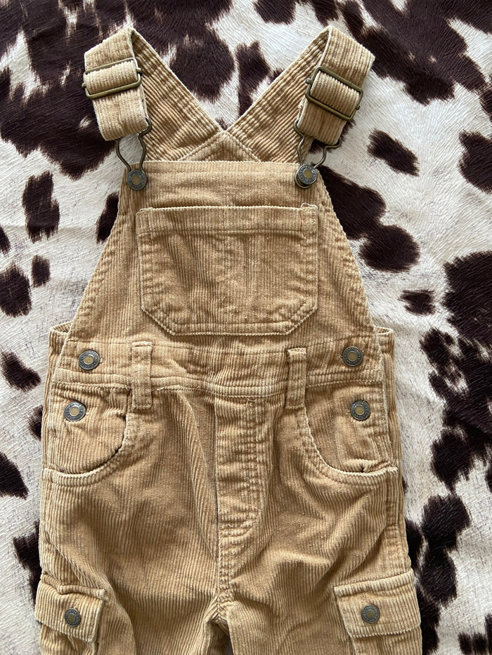 Pre-Loved Tan Overalls Greendog Brand *12 Months - Deer Creek Mercantile