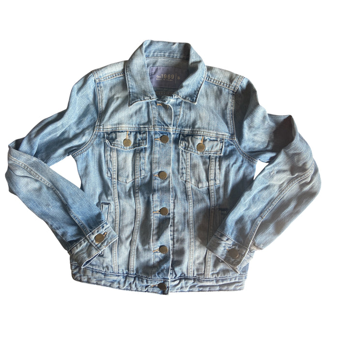 Pre-Loved Women's GAP Denim Distressed Jacket *Size Small - Deer Creek Mercantile