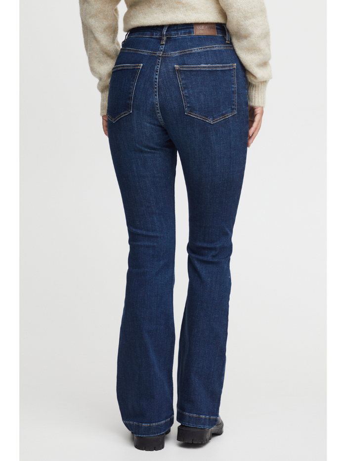 Pulz PzBecca Bootleg Jeans Dark Blue